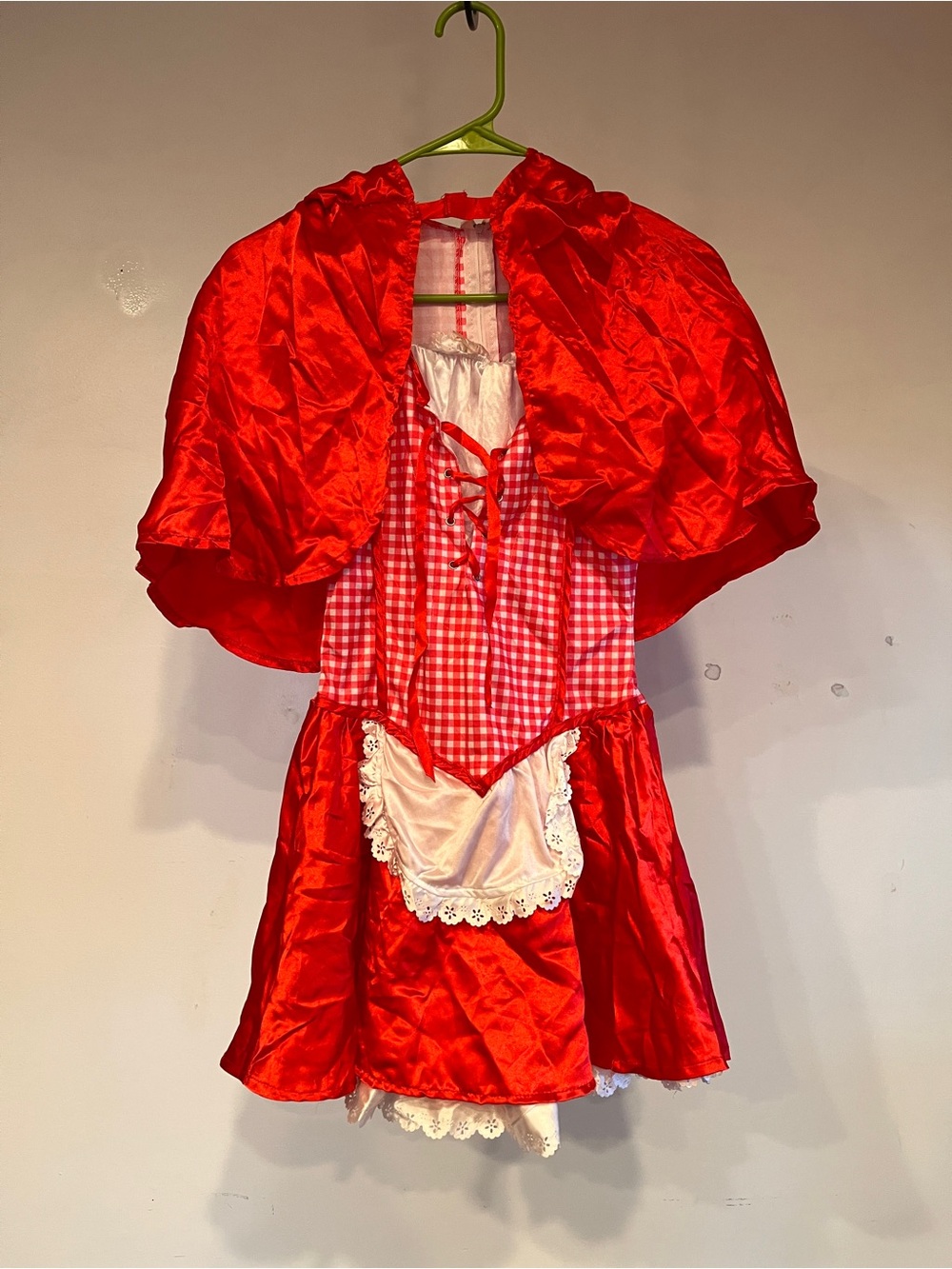 Girls' Red Little Red Riding Hood Costume with Capelet